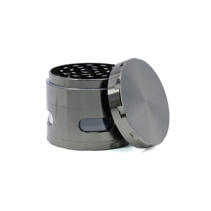 Premium 4-Part Zinc Alloy Grinder with Side Windows
