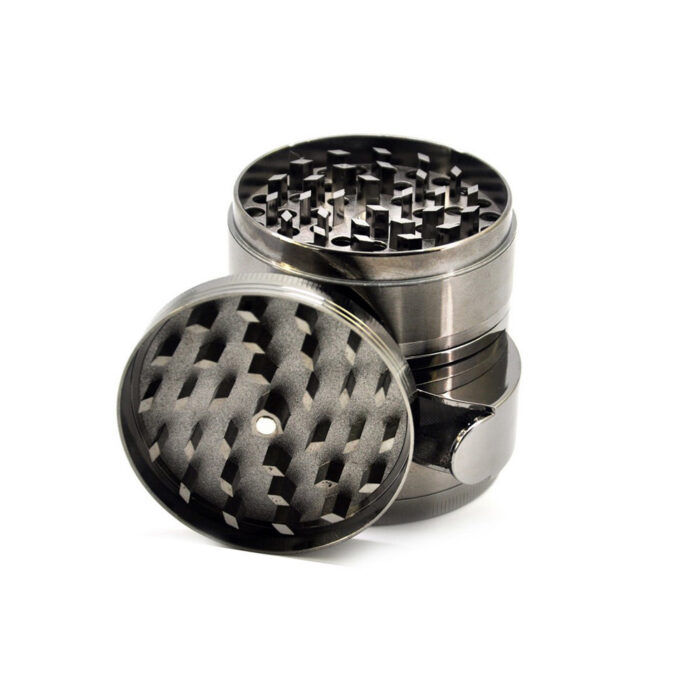 Multicolor Zinc Alloy Grinder with Side Door for Tobacco Enthusiasts
