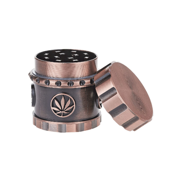Timeless Classic Finish Metal Grinder with Weed Theme