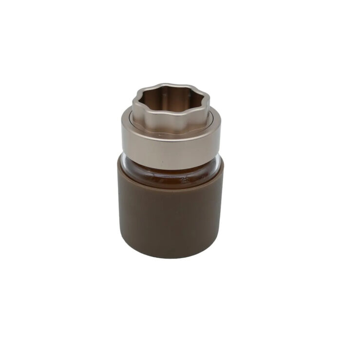Compact Aluminum Herb Grinder with Glass Jar