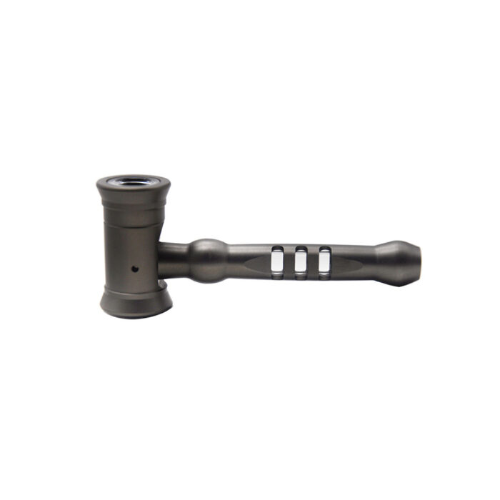 Hammer-Shaped Detachable Aviation Aluminum Tobacco Pipe with Cleaner and Gift Packaging