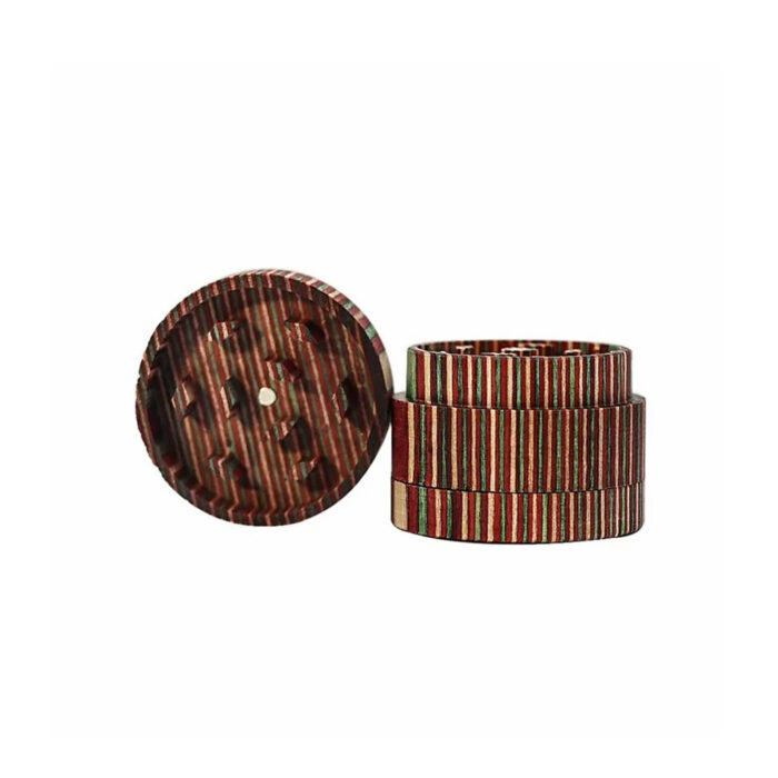 Vibrant Natural Wood Herb Grinder for Tobacco, Herbs, and Spices