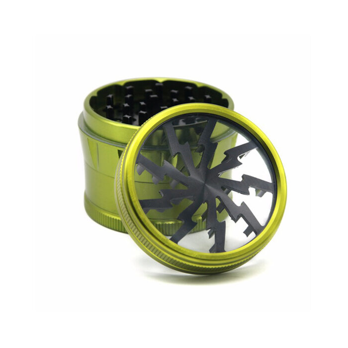 Premium Aluminum Alloy Tobacco Grinder with Transparent Window